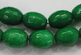 CCN1484 15.5 inches 12*16mm faceted rice candy jade beads wholesale