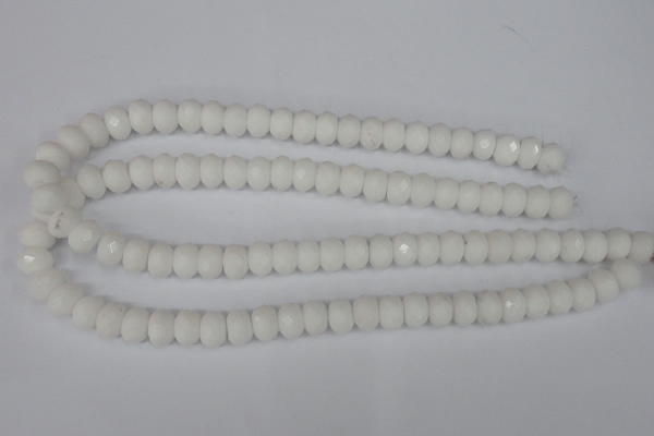 CCN150 15.5 inches 8*12mm faceted rondelle candy jade beads