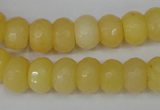 CCN151 15.5 inches 8*12mm faceted rondelle candy jade beads