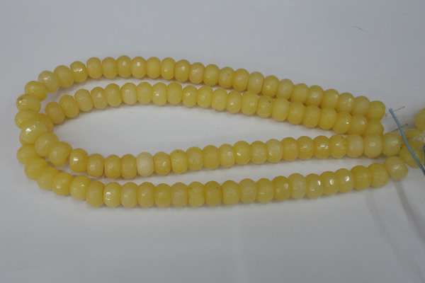 CCN151 15.5 inches 8*12mm faceted rondelle candy jade beads