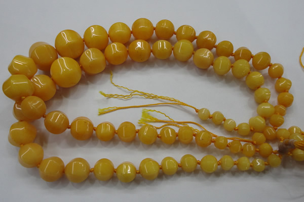 CCN1532 15.5 inches 8*8mm - 20*20mm pumpkin candy jade beads