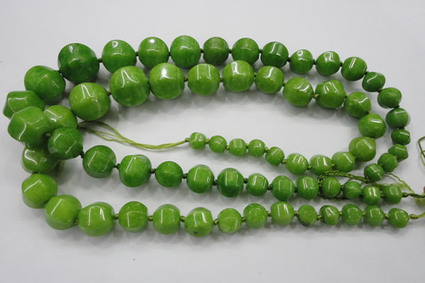 CCN1533 15.5 inches 8*8mm - 20*20mm pumpkin candy jade beads