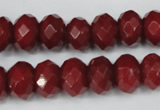 CCN154 15.5 inches 8*12mm faceted rondelle candy jade beads