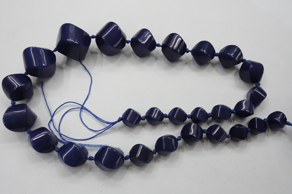 CCN1543 15.5 inches 10*14mm - 20*25mm twisted tetrahedron candy jade beads