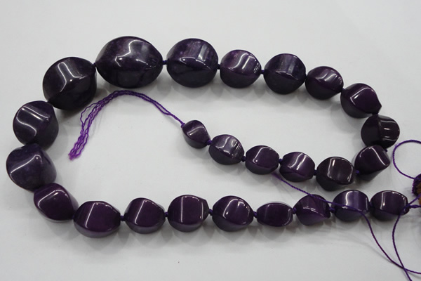 CCN1545 15.5 inches 10*14mm - 20*30mm twisted tetrahedron candy jade beads