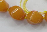 CCN1546 15.5 inches 10*14mm - 20*30mm twisted tetrahedron candy jade beads