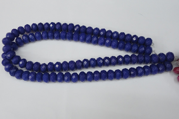 CCN155 15.5 inches 8*12mm faceted rondelle candy jade beads