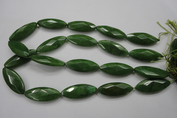 CCN1550 15.5 inches 15*40mm faceted marquise candy jade beads