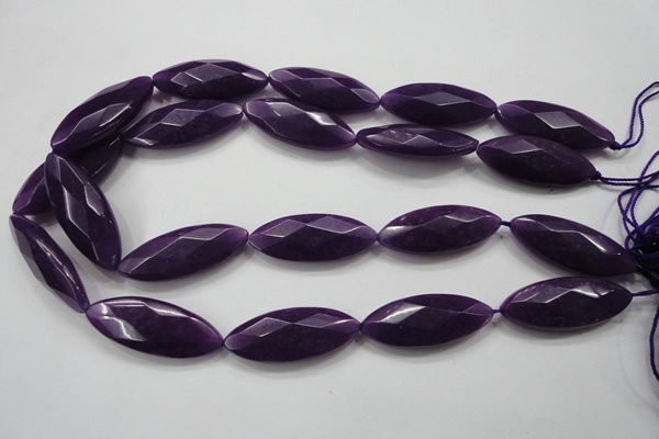 CCN1552 15.5 inches 15*40mm faceted marquise candy jade beads