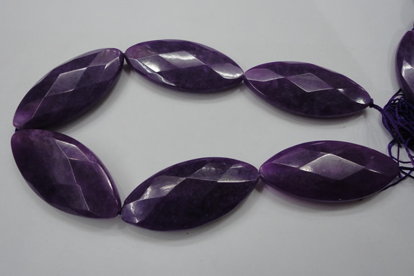 CCN1570 15.5 inches 30*64mm faceted marquise candy jade beads