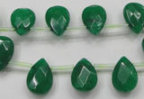 CCN1584 15.5 inches 10*14mm briolette candy jade beads wholesale