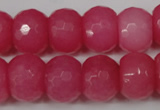 CCN164 15.5 inches 12*16mm faceted rondelle candy jade beads