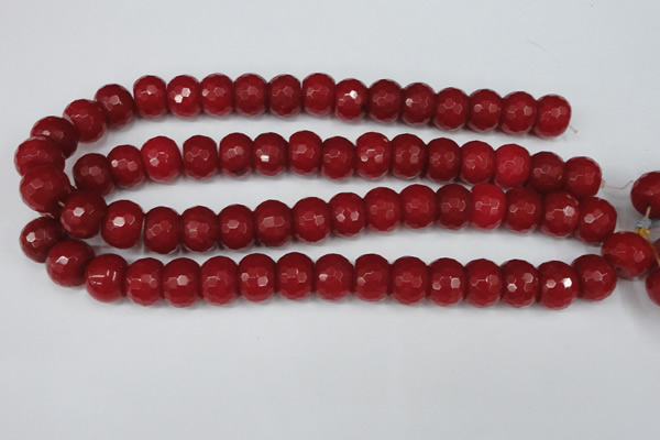 CCN166 15.5 inches 12*16mm faceted rondelle candy jade beads