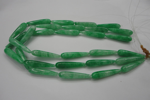 CCN1665 15.5 inches 8*40mm teardrop candy jade beads wholesale