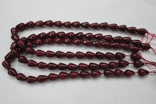 CCN1672 15.5 inches 10*14mm teardrop candy jade beads wholesale