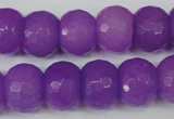 CCN168 15.5 inches 12*16mm faceted rondelle candy jade beads