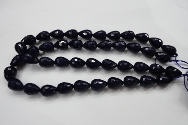 CCN1690 15.5 inches 13*18mm faceted teardrop candy jade beads wholesale