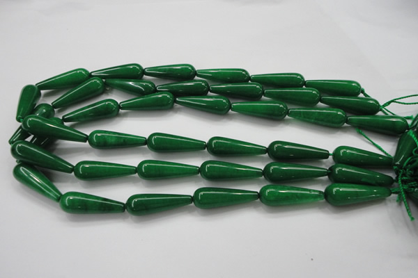 CCN1704 15.5 inches 10*30mm teardrop candy jade beads wholesale