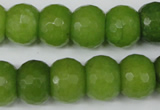 CCN171 15.5 inches 12*16mm faceted rondelle candy jade beads