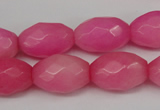 CCN180 15.5 inches 13*18mm faceted rice candy jade beads