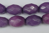 CCN181 15.5 inches 13*18mm faceted rice candy jade beads