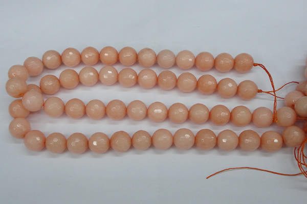 CCN1815 15 inches 14mm faceted round candy jade beads wholesale