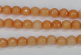 CCN1821 15 inches 6mm faceted round candy jade beads wholesale