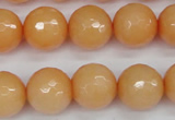 CCN1825 15 inches 14mm faceted round candy jade beads wholesale