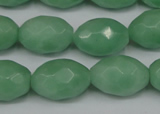 CCN183 15.5 inches 13*18mm faceted rice candy jade beads