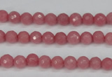 CCN1830 15 inches 4mm faceted round candy jade beads wholesale