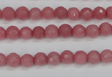 CCN1831 15 inches 6mm faceted round candy jade beads wholesale