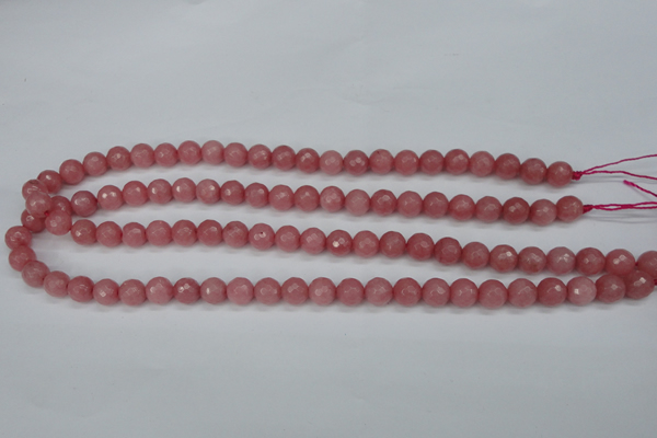 CCN1832 15 inches 8mm faceted round candy jade beads wholesale