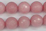 CCN1835 15 inches 14mm faceted round candy jade beads wholesale