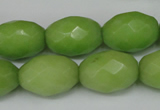 CCN184 15.5 inches 13*18mm faceted rice candy jade beads