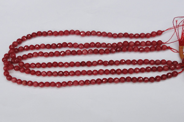 CCN1840 15 inches 4mm faceted round candy jade beads wholesale