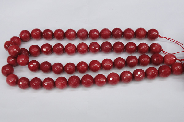 CCN1845 15 inches 14mm faceted round candy jade beads wholesale