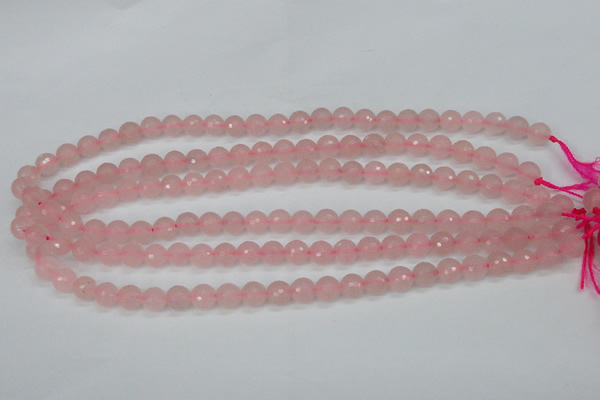 CCN1851 15 inches 6mm faceted round candy jade beads wholesale