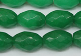 CCN186 15.5 inches 13*18mm faceted rice candy jade beads