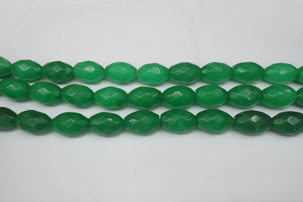 CCN186 15.5 inches 13*18mm faceted rice candy jade beads