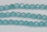 CCN1860 15 inches 4mm faceted round candy jade beads wholesale