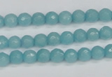 CCN1861 15 inches 6mm faceted round candy jade beads wholesale