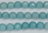 CCN1862 15 inches 8mm faceted round candy jade beads wholesale