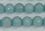 CCN1864 15 inches 12mm faceted round candy jade beads wholesale