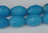 CCN187 15.5 inches 13*18mm faceted rice candy jade beads