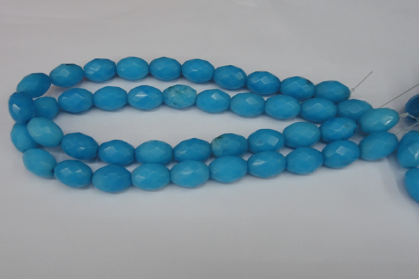 CCN187 15.5 inches 13*18mm faceted rice candy jade beads