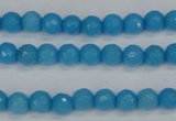 CCN1871 15 inches 6mm faceted round candy jade beads wholesale