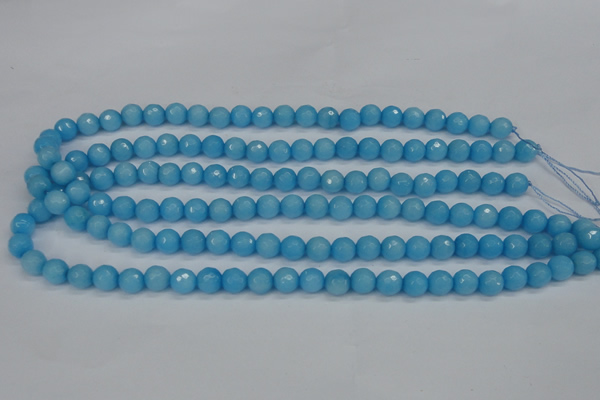 CCN1872 15 inches 8mm faceted round candy jade beads wholesale