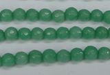 CCN1881 15 inches 6mm faceted round candy jade beads wholesale