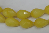 CCN190 15.5 inches 10*14mm faceted teardrop candy jade beads