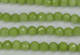 CCN1900 15 inches 4mm faceted round candy jade beads wholesale